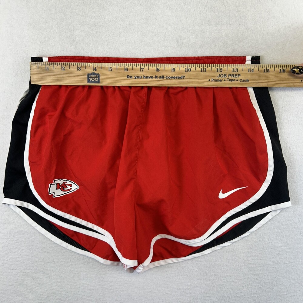 Kansas City Chiefs Shorts Womens Large Red NFL Football Nike Dri Fit Running - Picture 10 of 14